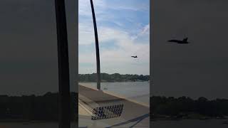 US Navy Blue Angel crossing Severn River Bridge Annapolis MD [upl. by Yran274]