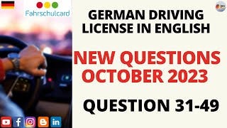 German Driving License in English NEW QUESTIONS from October 2023NEW QUESTIONS Question 3149 [upl. by Huston]