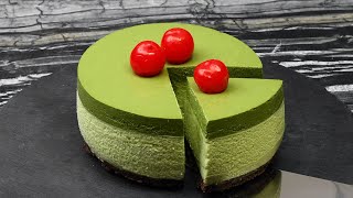 Unique recipe Matcha Cheesecake No baking [upl. by Claman]