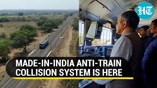 MadeinIndia Rail safety system is here Modi Minister oversees Kavach successful tests [upl. by Sudnor]