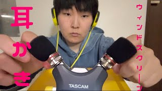 ASMR ウィンドスクリーンで耳かき的な音 The sound of cleaning ears with a windscreen wiper 音フェチ [upl. by Elbas175]