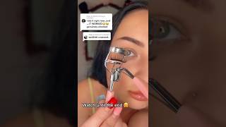 HOW TO EASILY APPLY STRIP LASHES WITH CURLERS 💖 lashtutorial shortsvideo [upl. by Fattal]