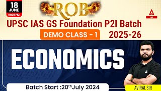 UPSC CSE Foundation 202526  Economics  Demo Class  1  By Aviral sir [upl. by Cleodal]