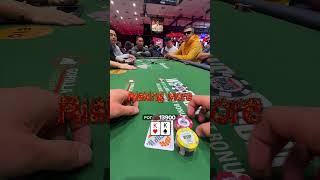 Pocket Kings in the WSOP Main Event poker shorts wsop [upl. by Esiuqram530]