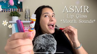 ASMR Hello Kitty Lip Gloss Try On 💄🫶🏼✨ Applying lip gloss to you too✨ [upl. by Mullac408]