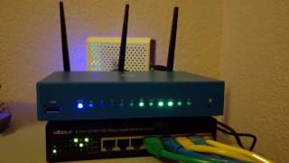 Turris Omnia Router LEDs WAN and WiFi usage [upl. by Netsirhk]