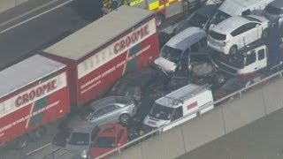 100 car pileup on Sheppey crossing bridge in Kent UK [upl. by Intyrb]