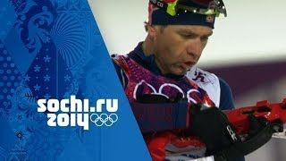 Mens Biathlon 10km Sprint  Bjoerndalen Wins Gold  Sochi 2014 Winter Olympics [upl. by Judie491]