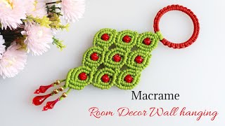 Mini macrame wall hanging tutorial for beginners  DIY Macrame ornaments  Mini macrame Wall Hanging [upl. by Cedar]