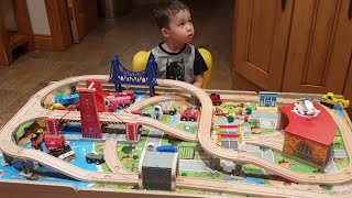 MAXIMUS 100 PIECES WOODEN TRAIN SET FOR TODDLER [upl. by Aital746]