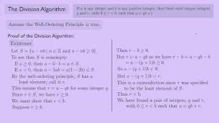 Abstract Algebra 1 The Division Algorithm [upl. by Hewart]