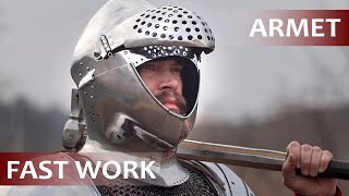 How to make medieval helmet armet DIY Forging armor [upl. by Vincelette313]