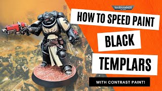 How to Paint Black Templars Speed Paint Black Armour [upl. by Thornton]