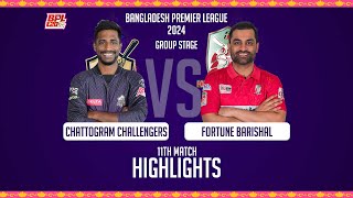 Chattogram Challengers vs Fortune Barishal  Highlights  11th Match  Season 10  BPL 2024 [upl. by Asilim]