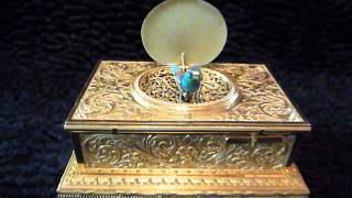 Antique Flajoulot singing bird box music box automaton [upl. by Anirbas]