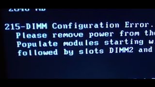 SOLVED How to Fix 215DIMM Configuration Error on Computer [upl. by Otnicaj299]