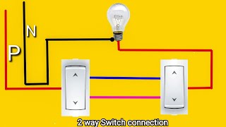 two way switch connection 🔌bord wiring  2 way switch connection house wiring wiring videos [upl. by Sharity]