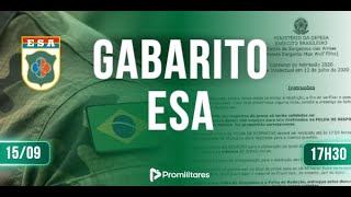 GABARITO PROMILITARES ESA 2025  AO VIVO  15 DE SETEMBRO [upl. by Lamar]