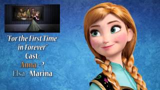 SING AS ANNA  quotFor the First Time in Foreverquot with Marina [upl. by Sanalda]