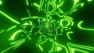 VJ LOOP NEON Green Tunnel Abstract Background Video Simple Lines Pattern 4k Screensaver [upl. by Adnihc455]