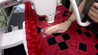 Longarm Ruler Quilting on a Baby Quilt  Tricky Design Time [upl. by Jopa]