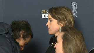 Actress Adèle Haenel arrives at the 45th Cesar Awards ceremony  AFP [upl. by Yeblehs181]