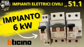 511Scelta interruttori magnetotermicidifferenziali BTicino per impianto elettrico civile da 6 kW [upl. by Trisha]