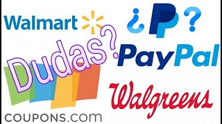 PayPal Couponscom Cash Back Compras en walmart y Walgreens [upl. by Haines]