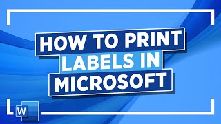 How to Print Labels in Word Microsoft Word Tutorial [upl. by Llerol291]