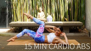 15 MIN CARDIO ABS  Low Impact Pilates Workout No Equipment [upl. by Neal]