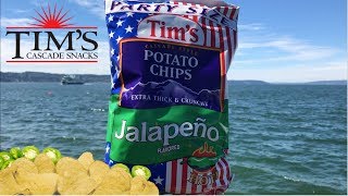 Tims Cascade Style Extra Thick amp Crunchy Jalapeno Potato Chips Review [upl. by Liva]