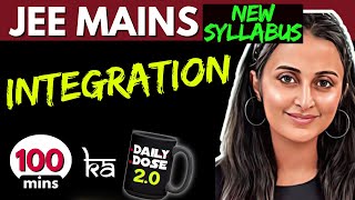 JEE MAINS 2025 𝒏𝒆𝒘 𝒔𝒚𝒍𝒍𝒂𝒃𝒖𝒔  INTEGRATION ONE SHOT  FULL THEORY  PYQ’s  Tricks  NEHA [upl. by Shifrah]