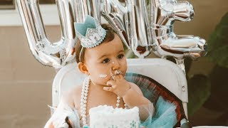 Annabelles 1st Birthday Party  Winter ONEderland Theme  Hayley Paige [upl. by Colver]