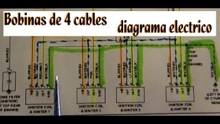 Lectura de diagrama de encendido electronico bobinas individuales 4 cables [upl. by Vic796]