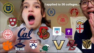 COLLEGE DECISION REACTION 2023  IVIES UCs T20s and MORE [upl. by Nosyarg]