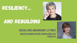 Resiliency to Rebuild Margaret Luttinger Luttinger Associates talent management amp Rebecca Jones [upl. by Are]