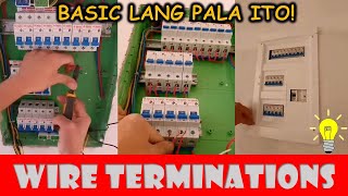 Basic installations of circuit breakers and wire terminations at panel board [upl. by Weismann]