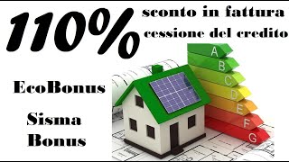 EcoBonus 110 sconto in fattura e cessione del credito capiamo come sfruttarlo  Ing Marco Bini [upl. by Esme]