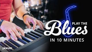 Play The Blues In 10 Minutes Beginner Piano Lesson [upl. by Oxford559]