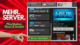 Minecraft Bedrock Server hinzufügen  Xbox PlayStation amp Nintendo Switch Tutorial [upl. by Nonnahc]