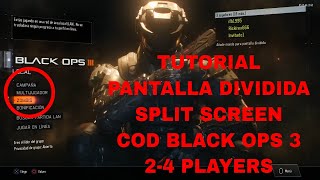 TUTORIAL COMO JUGAR PANTALLA DIVIDIDA COD BLACK OPS 3 MULTI  ZOMBIES  LOCAL 2 PLAYERS PS4 [upl. by Suiravat]