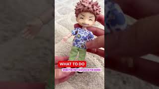 Nendoroid Doll Obitsu 11 Tutorial What to do when the feet is stuck inside the shoe [upl. by Adnoek]