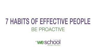 7 Habits of Effective People  Be Proactive  Welingkars WE School [upl. by Hach]