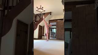 Woman does a handstand hop to different yoga transitions [upl. by Cobbie]