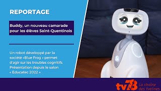 Un robot pour accompagner les enfants saintquentinois à lécole [upl. by Earahc540]