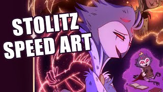 SPEED DRAW  Stolas amp Blitz Helluva Boss [upl. by Noreen983]