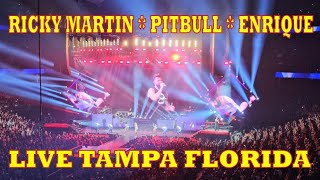 Live Enrique Iglesias Ricky Martin amp Pitbull Trilogy TourAmalie ArenaTampa FloridaLast Concert [upl. by December936]