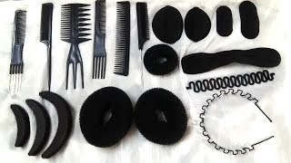 Hair Styling Combs Set and Accessories for Hairstyling Beginners [upl. by Taft]