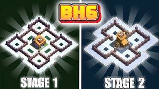 Amazing Builder Hall 6 Base Layout  BH6 TrophyHybrid Base anti 3 star [upl. by Travus421]