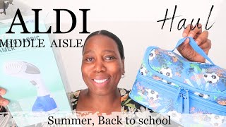 ALDI MIDDLE AISLE HAUL SUMMER🌸 2024 HOME BACK TO SCHOOL aldimiddleaisle haul [upl. by Ynamreg]